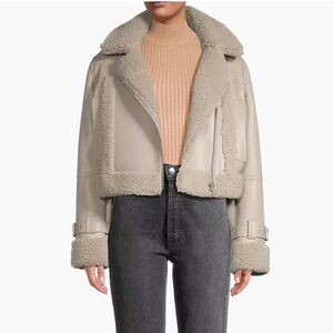 Apparis Jay Faux Leather-&-Suede Moto Jacket